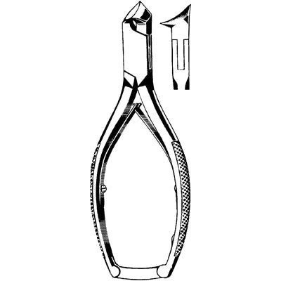 Merit Nail Nipper - 5-1/2", Angled, Concave Jaw - 98-484