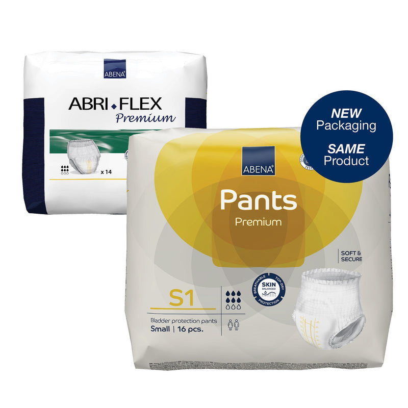 Abena Premium Pants S1 Incontinence Brief, Small (16/PK)