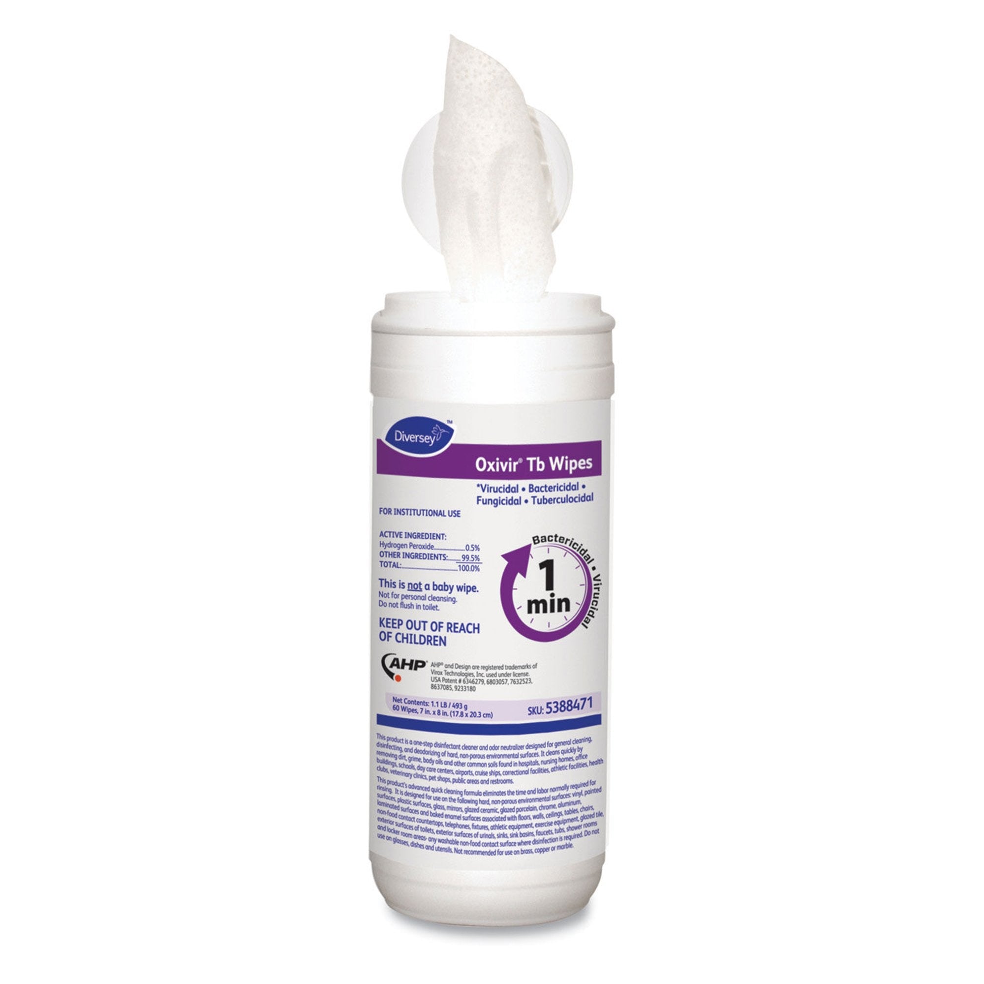 Essendant Co/United Stationers Oxivir Tb Surface Disinfectant Cleaner Wipes, 60 ct. (720/CS) 