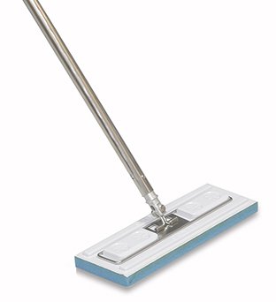 Cleanroom Wet Mop Pad Contec Klean Max Sealed Edge Large White Microfiber / Polyester Disposable (Case of 24)