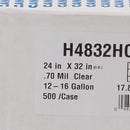 Heritage Heavy Duty Trash Bag, Clear, 16-gallon Capacity (Case of 500)