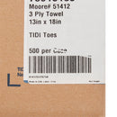 McKesson Nonsterile White / Blue Cartoon Toes Procedure Towel, 13 x 18 Inch (Case of 500)