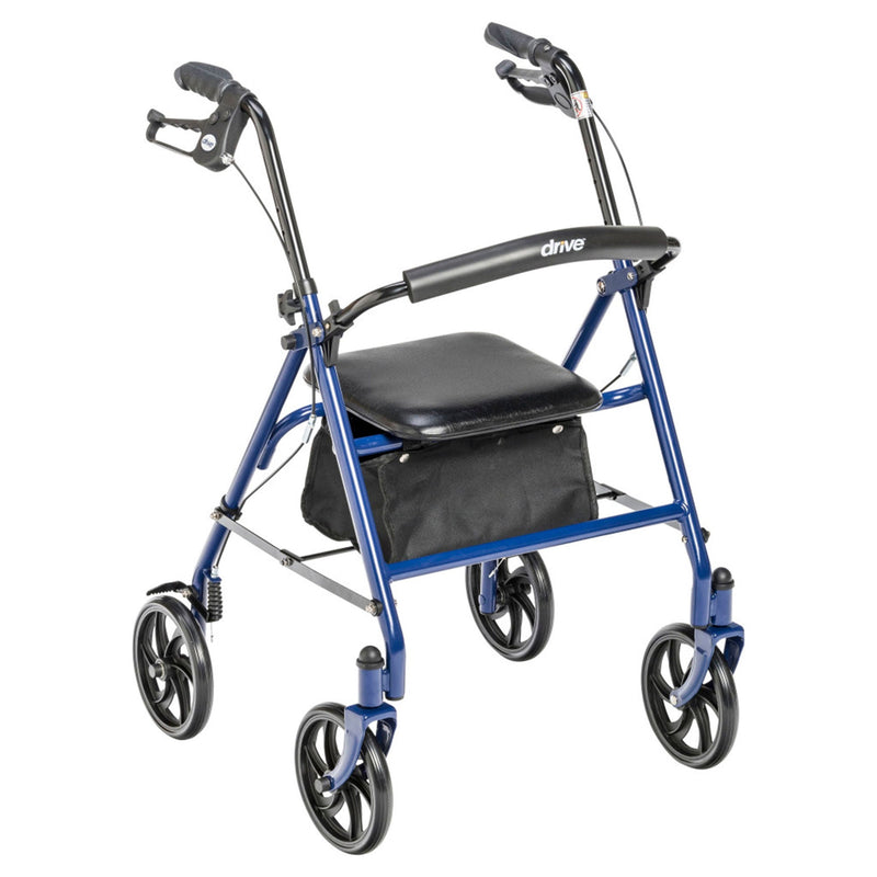 4 Wheel Rollator Blue Folding Steel Frame (Each)