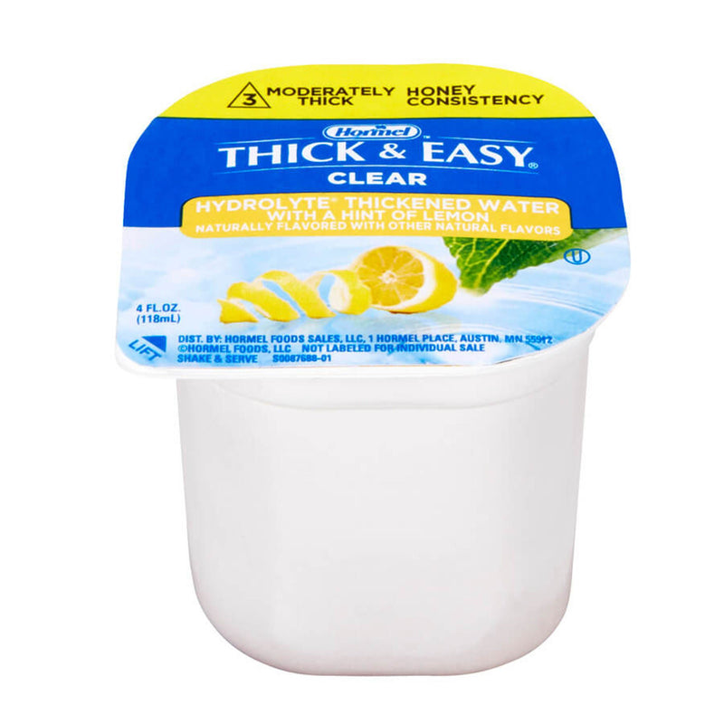 Thick & Easy Hydrolyte Honey Consistency Lemon Thickened Water, 4-ounce Cup (Case of 24)