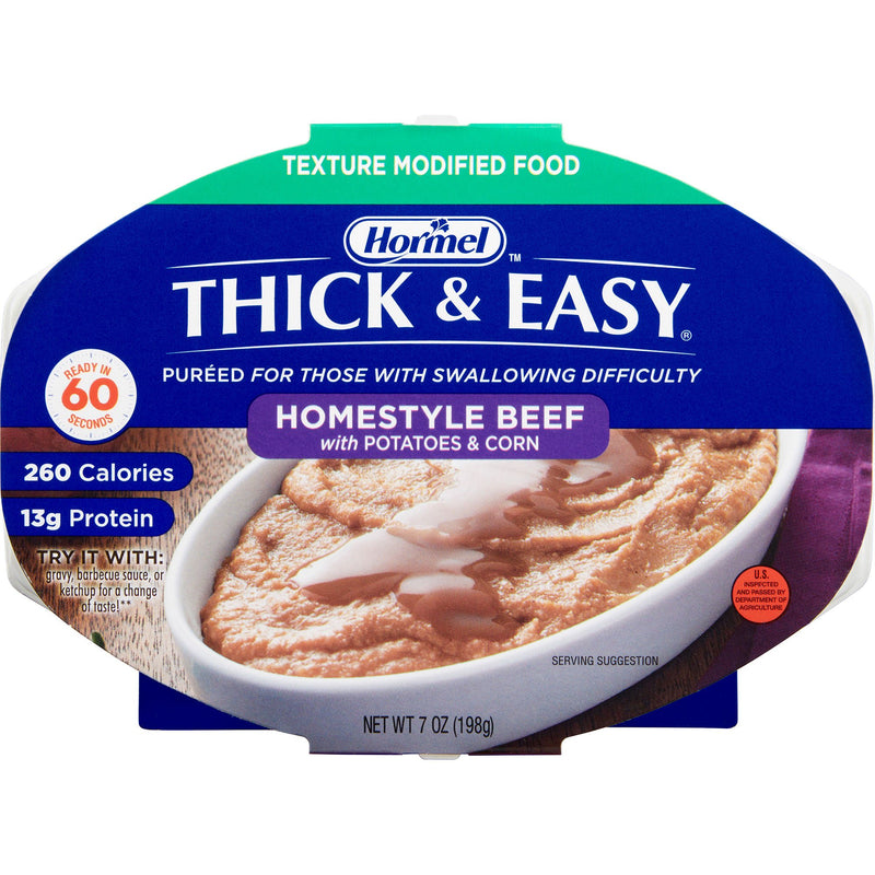 Thick & Easy Beef with Potatoes and Corn Thickened Food, 7-ounce Tray (Case of 7)