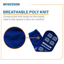 McKesson Slipper Socks, Single Tread, Bariatric, Extra Wide, Kingfisher Blue (Case of 48 Pairs)