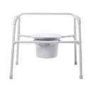 McKesson Brand McKesson Fixed Arm Steel Folding Commode Chair, 15.5 – 22 Inch 