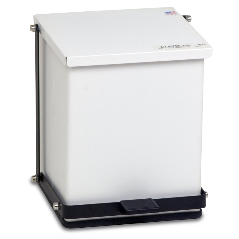 Detecto Scale Trash Can Detecto 16 Quart / 4 gal. White Stainless Steel Square 