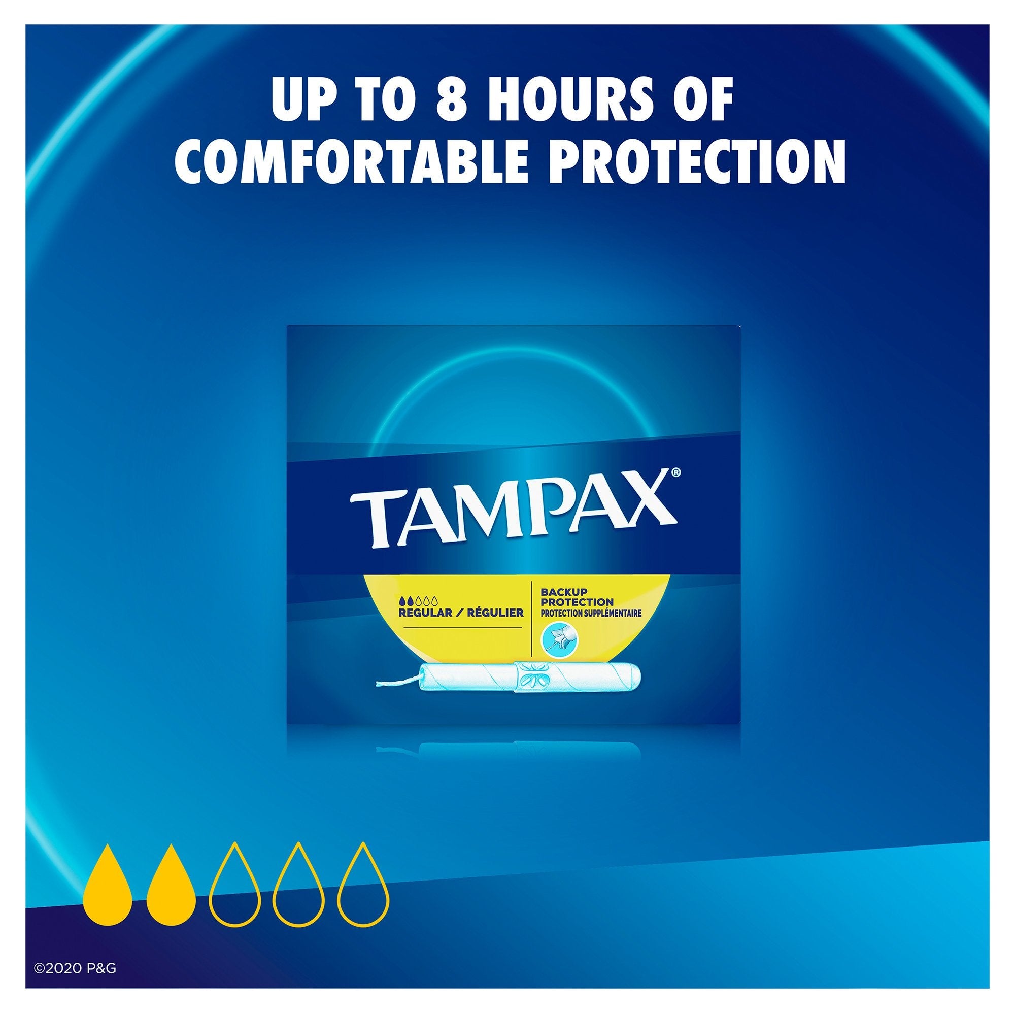Procter & Gamble Tampax Tampons Regular Absorbency Unscented (40/BX) 