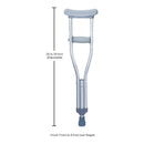 McKesson Underarm Crutches for Children 3'7" to 4' (Case of 10 Pairs)