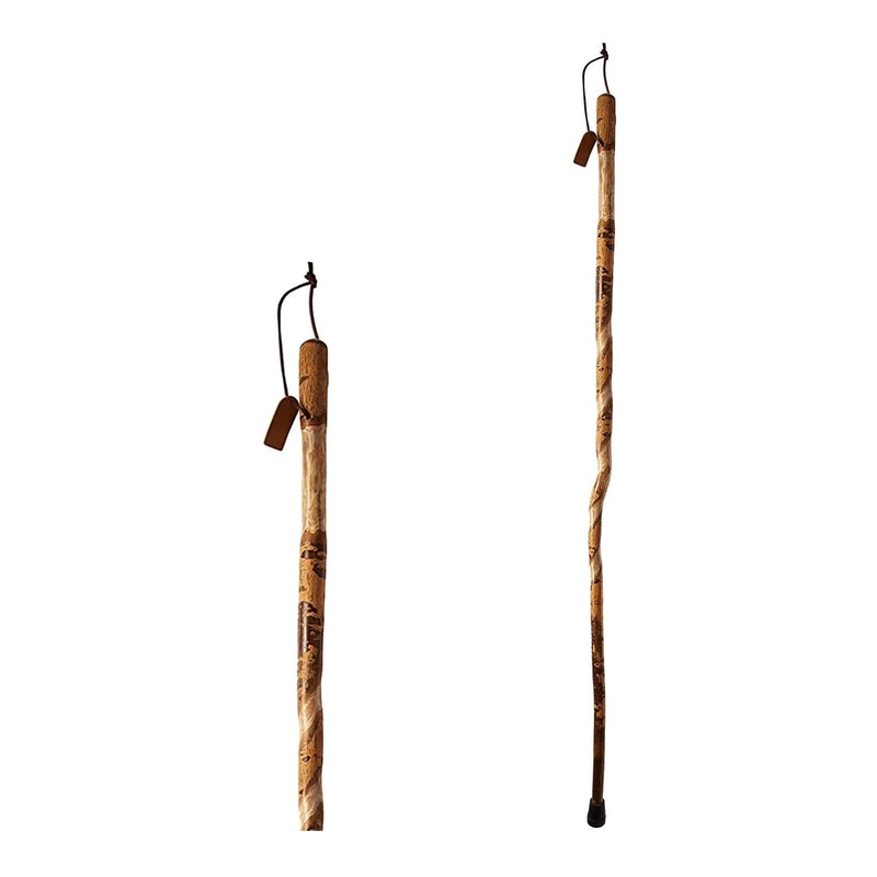 Mabis Healthcare Brazos Twisted Assorted Hardwood Rustic Walking Stick, 55-Inch 