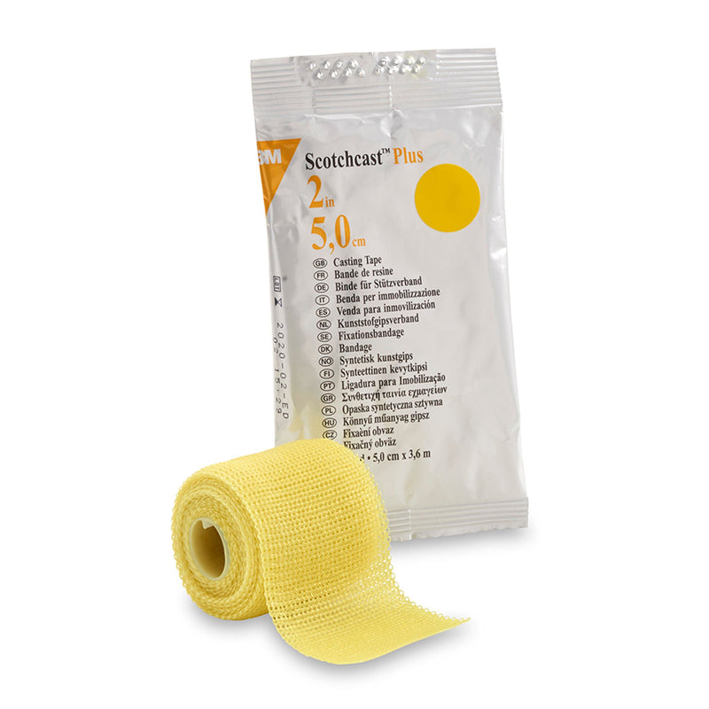 3M Scotchcast Plus Yellow Cast Tape, 2 Inch x 4 Yard (Case of 10)