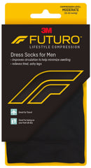 3M Company 3M Futuro Lifestyle Compression Firm Dress Socks for Men, Black, Medium (12/BX) 