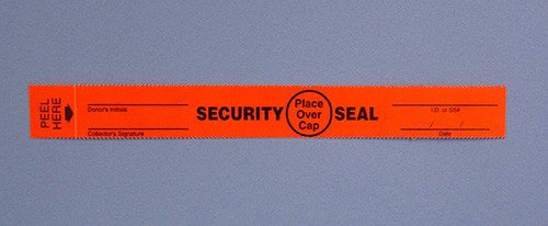 Therapak Corp Tamper Evident Seal Red 3/4 X 6-3/5 Inch (100/PK) 