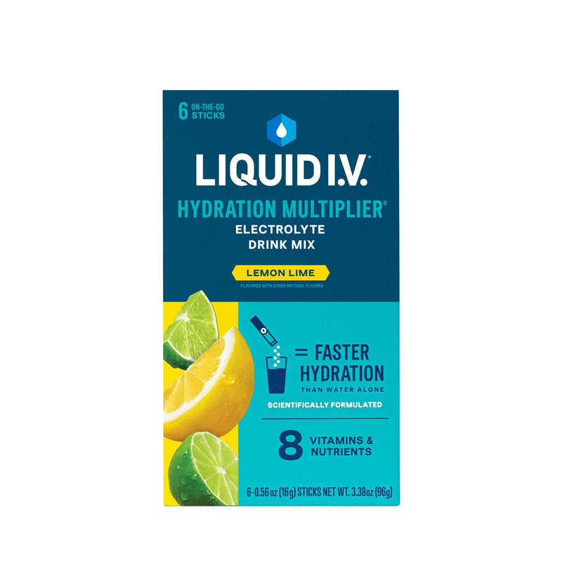Emerson Healthcare Liquid I.V. Hydration Multiplier Electrolyte Drink Mix Stick Packs Lemon Lime (72/CS) 