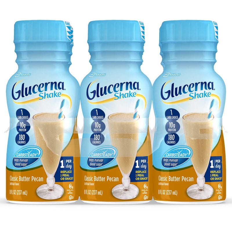 Glucerna Original Shake, Butter Pecan Flavor, 8-ounce bottle (24/CS) 