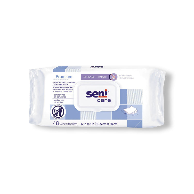 Seni Care Premium Personal Cleansing Wipes (Case of 576)