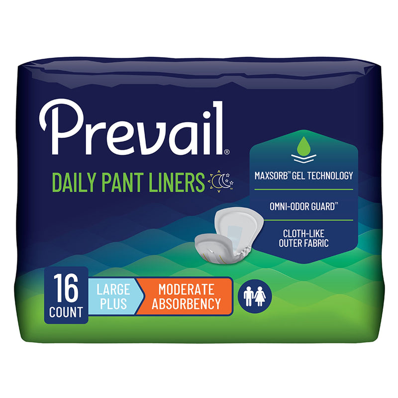 Prevail Daily Pant Liners Moderate Absorbency Bladder Control Pad, 28 Inch (Case of 120)