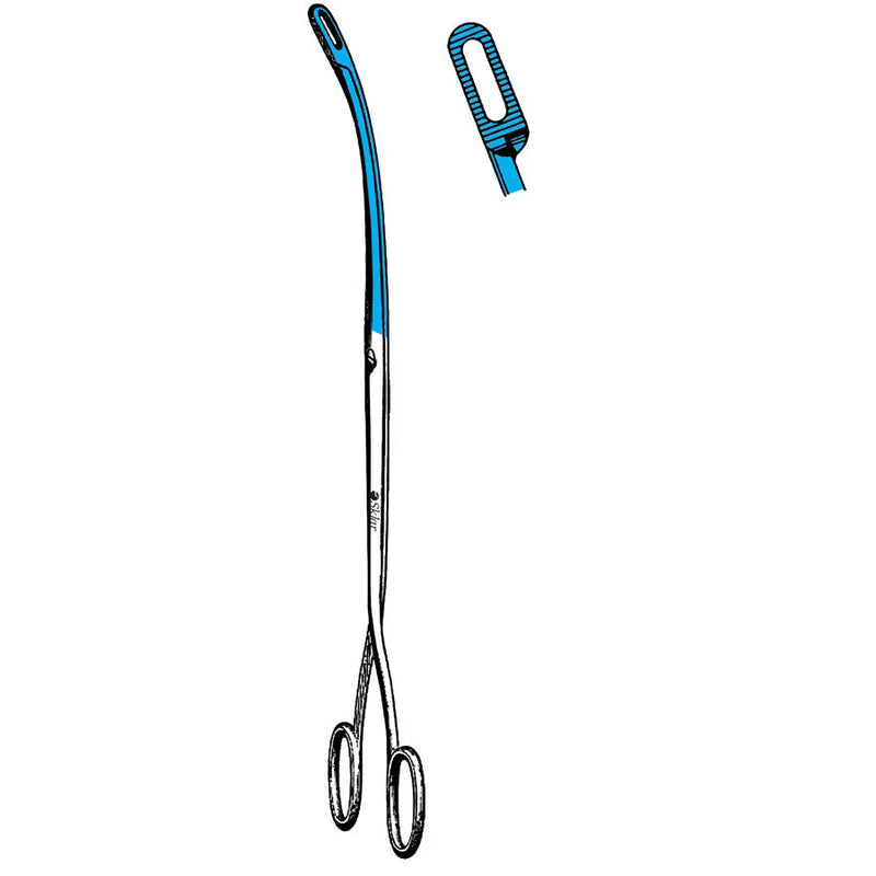 Sklar Blue Electrosurgical Campion Forceps - 9-1/4", Curved - 91-5410 