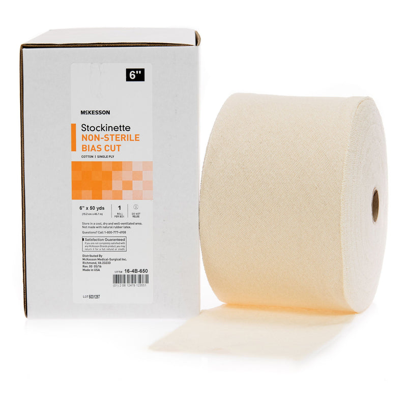 McKesson Bias Cut Stockinette, 6 Inch x 50 Yard (Case of 6 Rolls)
