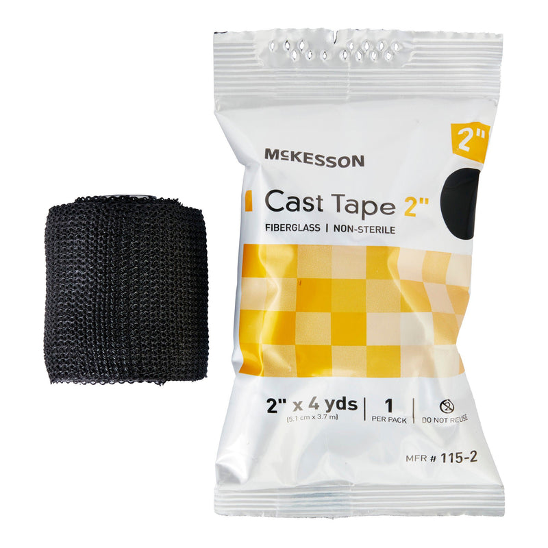 McKesson Black Cast Tape, 2 Inch x 4 Yard (Box of 10 Rolls)