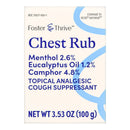 Foster & Thrive Chest Rub 2.6% Menthol 1.2% Eucalyptus Oil 4.8% Camphor (Each)