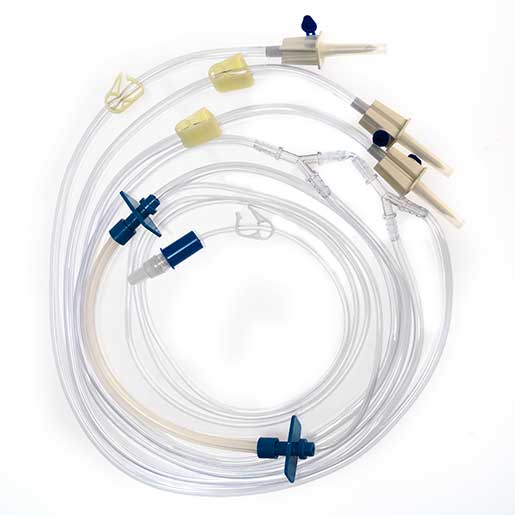 Trifurcated Transfer Set TrueCare Non-DEHP Vented Large Bore Sterile (Box of 10)