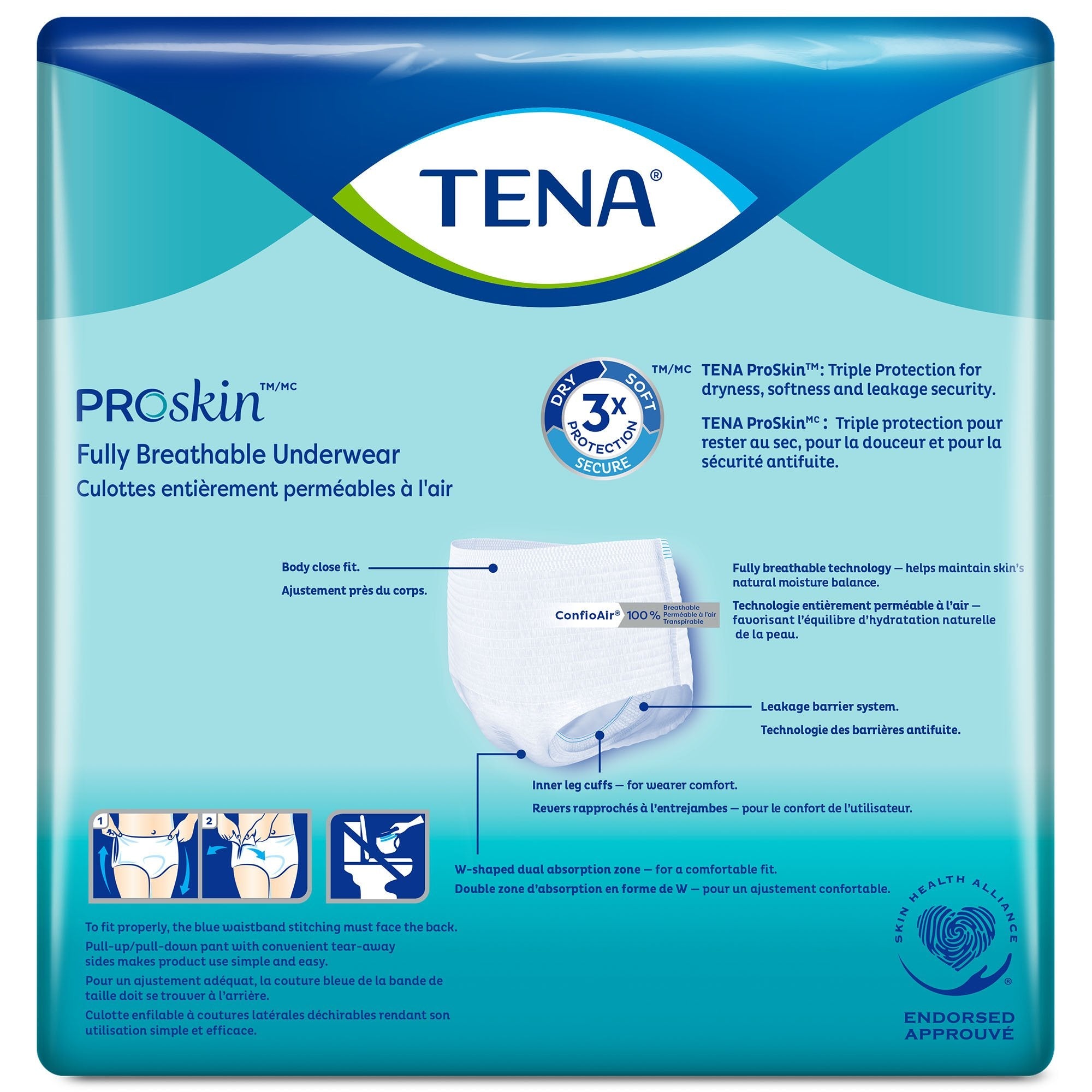 Essity HMS North America Inc Tena ProSkin Extra Absorbent Underwear, Extra Large (48/CS) 