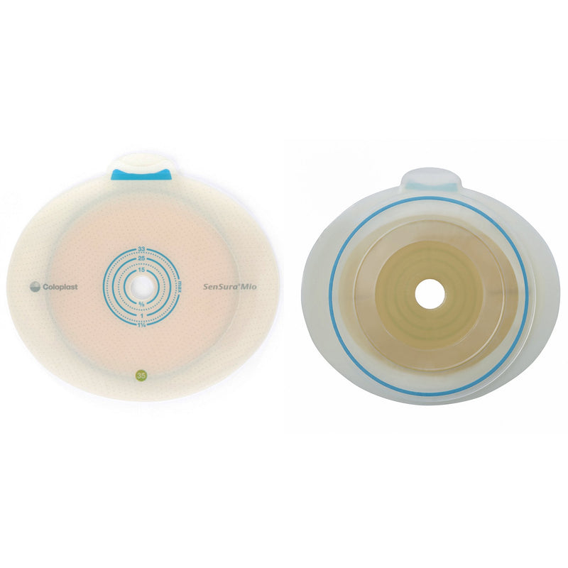 Coloplast SenSura Mio Flex Flat Ostomy Barrier, Trim to Fit 10 – 33 mm, Green Match (5/BX) 