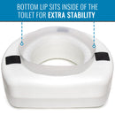 HealthSmart Raised Toilet Seat, 14-1/2 x 15 Inch (Each)