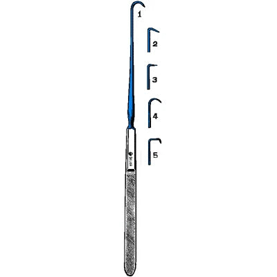 Sklar Blue Electrosurgical Emmett Fistula Hook Set - Complete Set (Styles #1-#5) - 91-5250