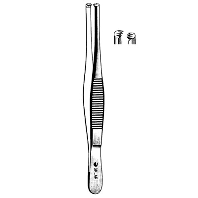 Sklar Tissue Forceps - 5", Straight, 3x4 Teeth - 19-1650 
