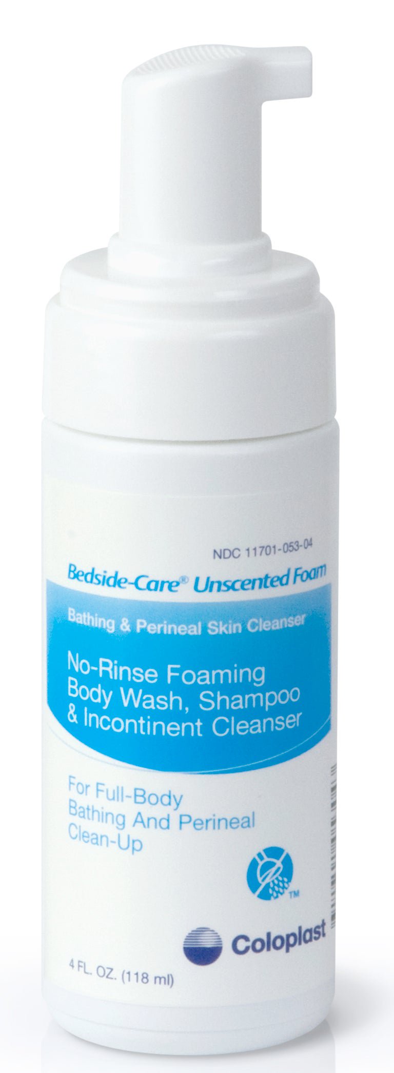 Coloplast Bedside-Care Foam Cleanser, Unscented, Shampoo and Body Wash, 4 ounces (Case of 36)
