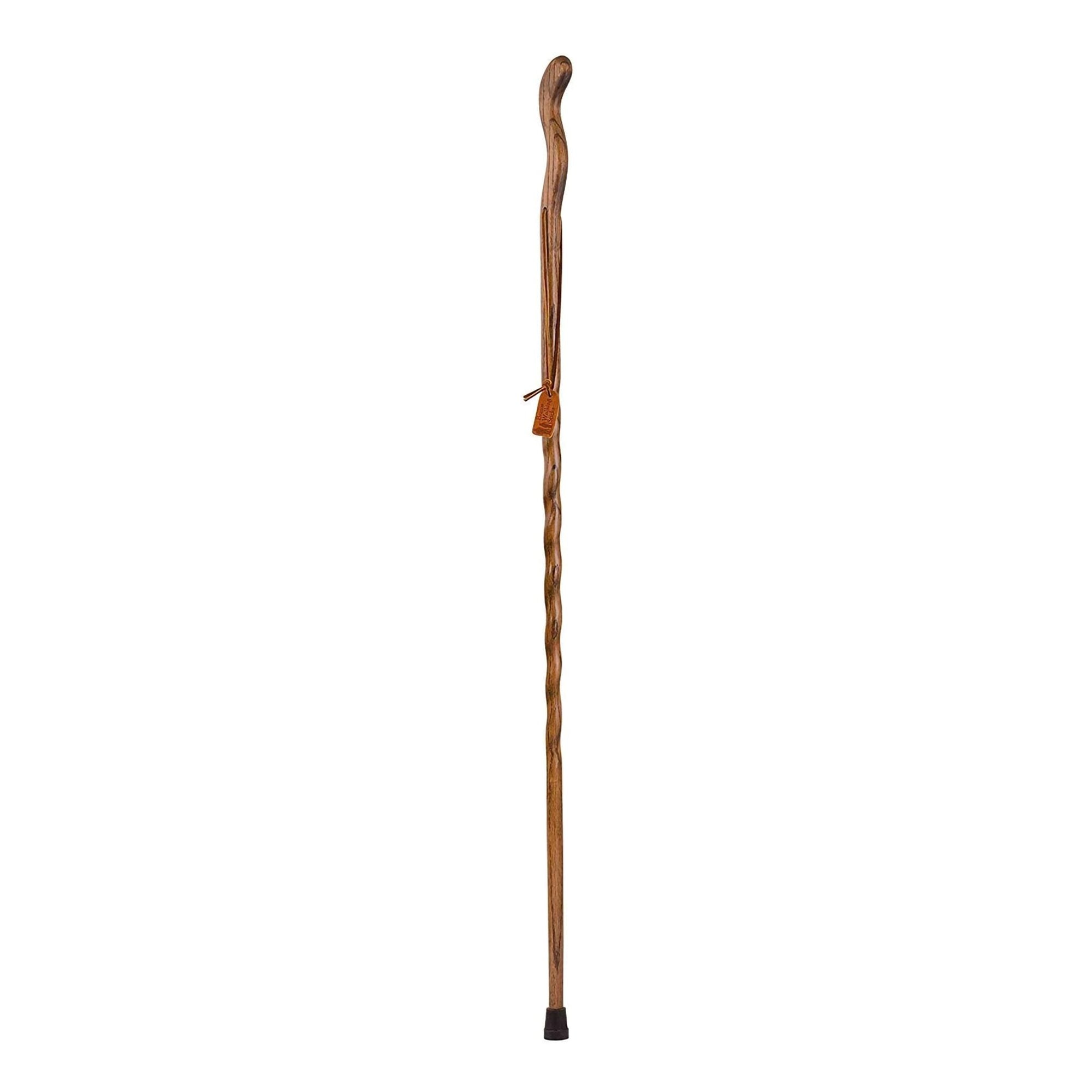 Mabis Healthcare Brazos Twisted Oak Ergonomic Fitness Handcrafted Walking Stick, 48-Inch, Brown 