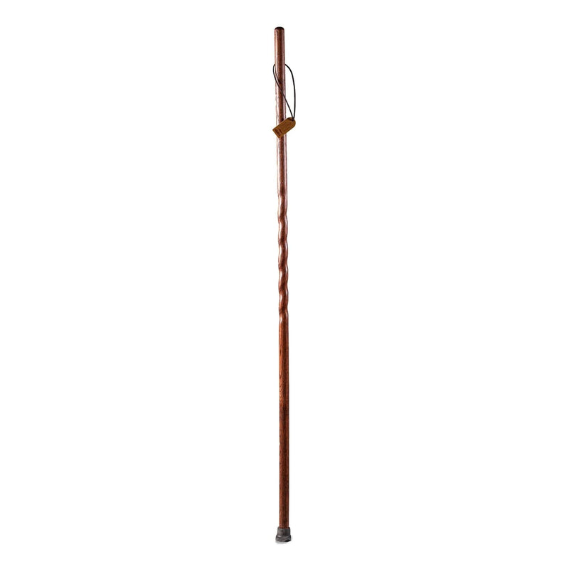 Mabis Healthcare Brazos Twisted Oak Trekker Handcrafted Walking Stick, Red, 55-Inch 