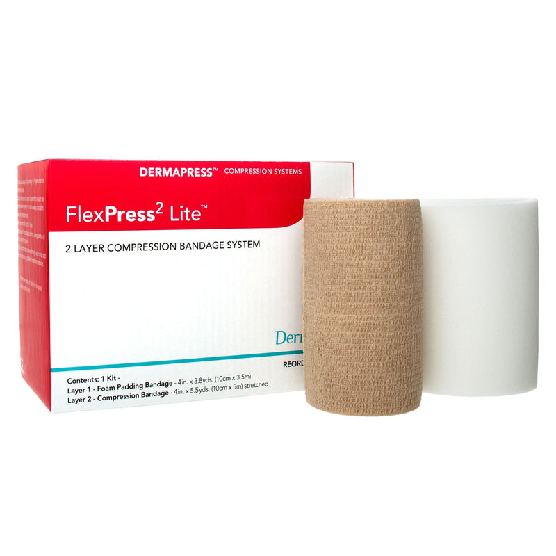 FlexPress2 Lite Self-adherent Closure Two-Layer Compression Bandage System (Box)