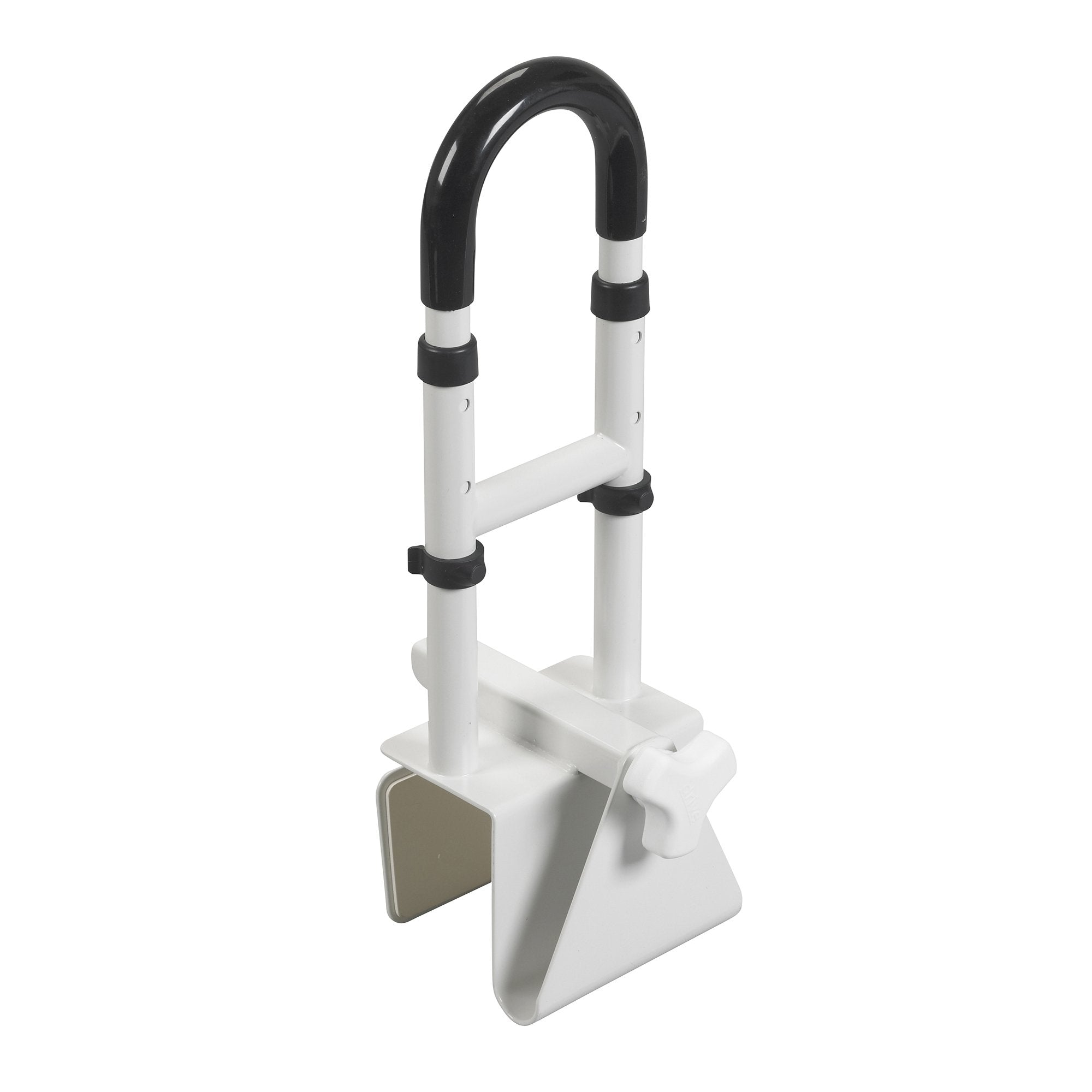 drive Clamp-On Tub Rail, White Steel, 14.5 – 17 Inch Height (Each)
