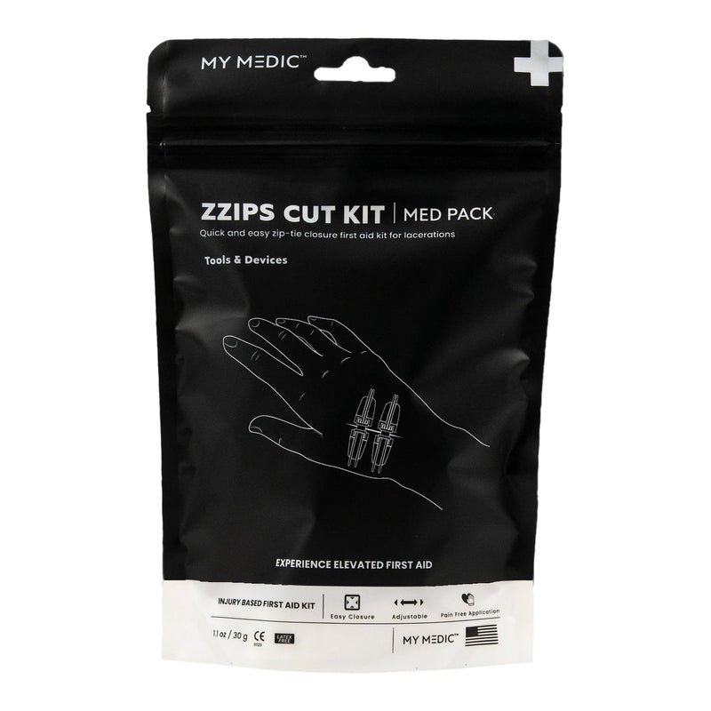 MyMedic Med Packs Zzips First Aid Kit for Cuts, Lacerations in Portable Pouch 