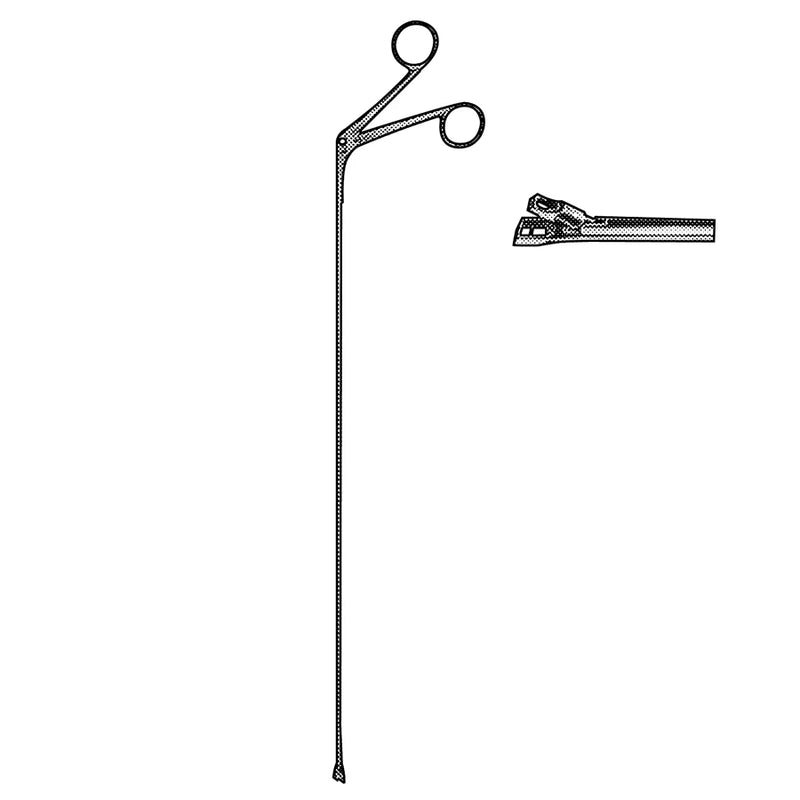 Sklar Chevalier Jackson Broncho-Esophagoscopy Forceps - 16", Fenestrated Square Cutting Tip, Alligator Jaw - 75-1251