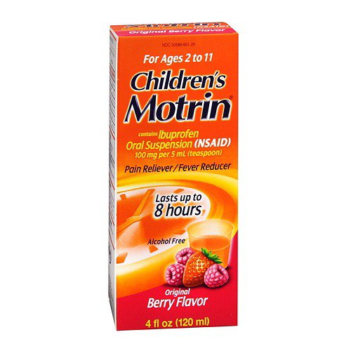 J & J Sales Children's Motrin Ibuprofen Children's Pain Relief, Berry Flavor 