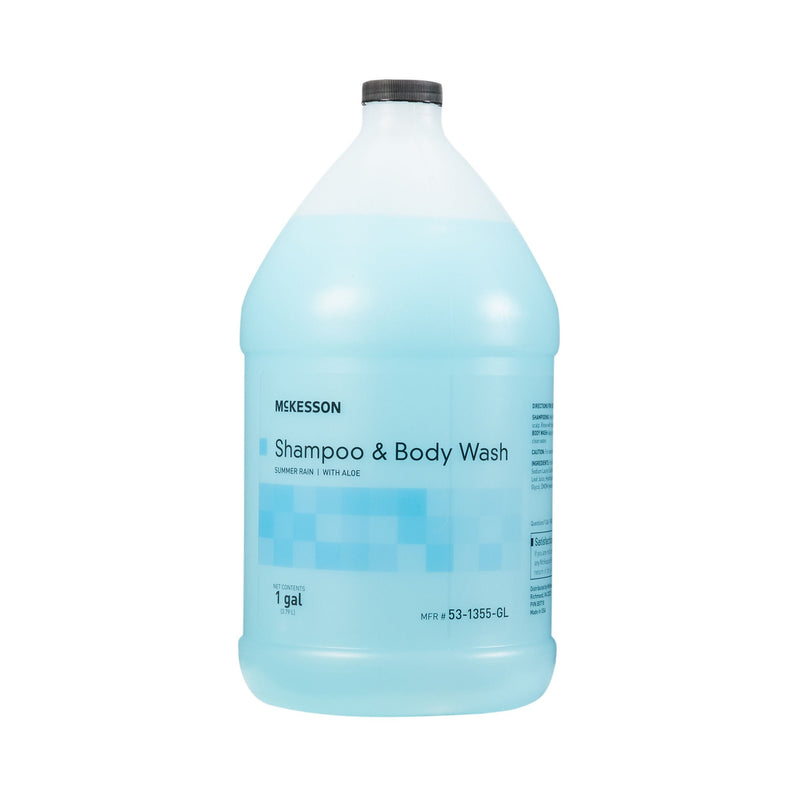 McKesson two-in-one shampoo and Body Wash, Summer Rain Scent, 1 Gallon Jug (Case of 4)