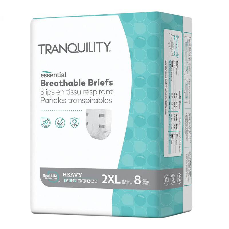 Principle Business Enterprises Tranquility Essential Heavy Incontinence Brief, 2X-Large (32/CS) 