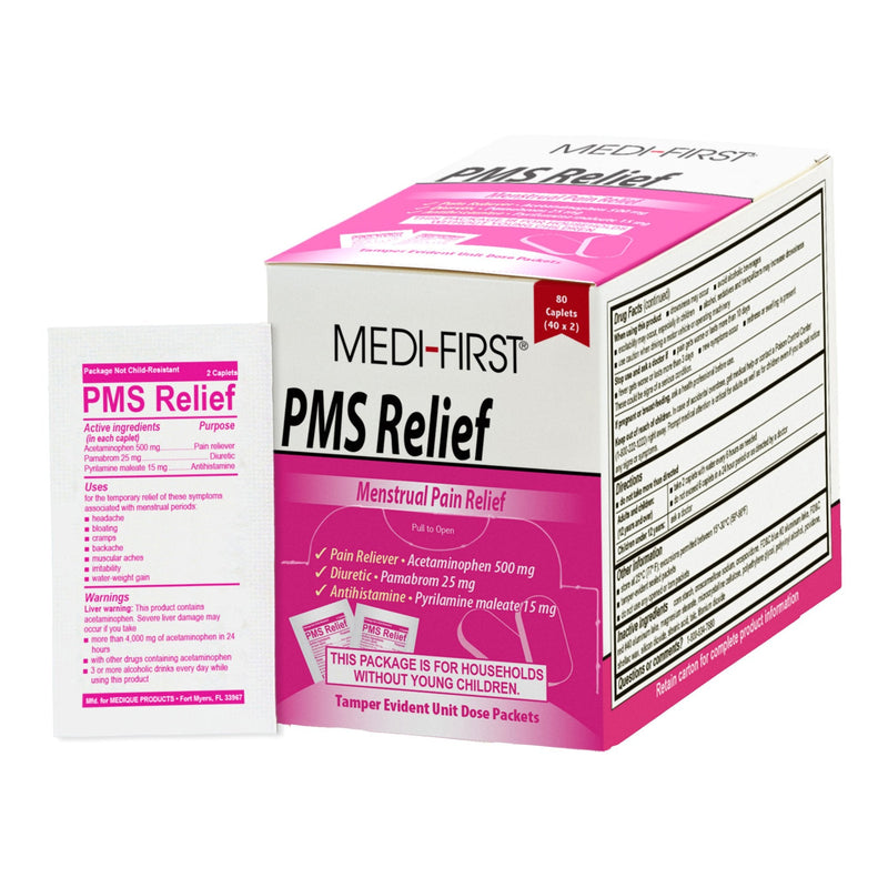 Medique Products Medi-First PMS Relief Acetaminophen / Pamabrom / Pyrilamine maleate Pain Relief (80/BX) 