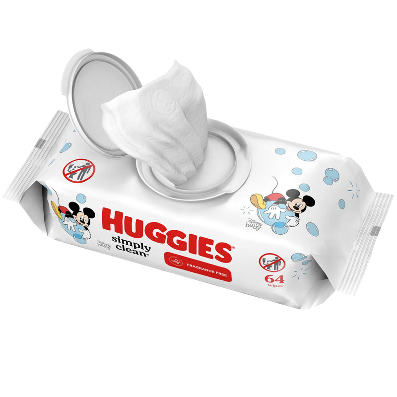 Huggies Simply Clean Unscented Baby Wipes Soft Pack (Case of 512)