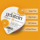 Gelatein 20 Orange High Protein Gelatin, 4-ounce cup (Case of 36)