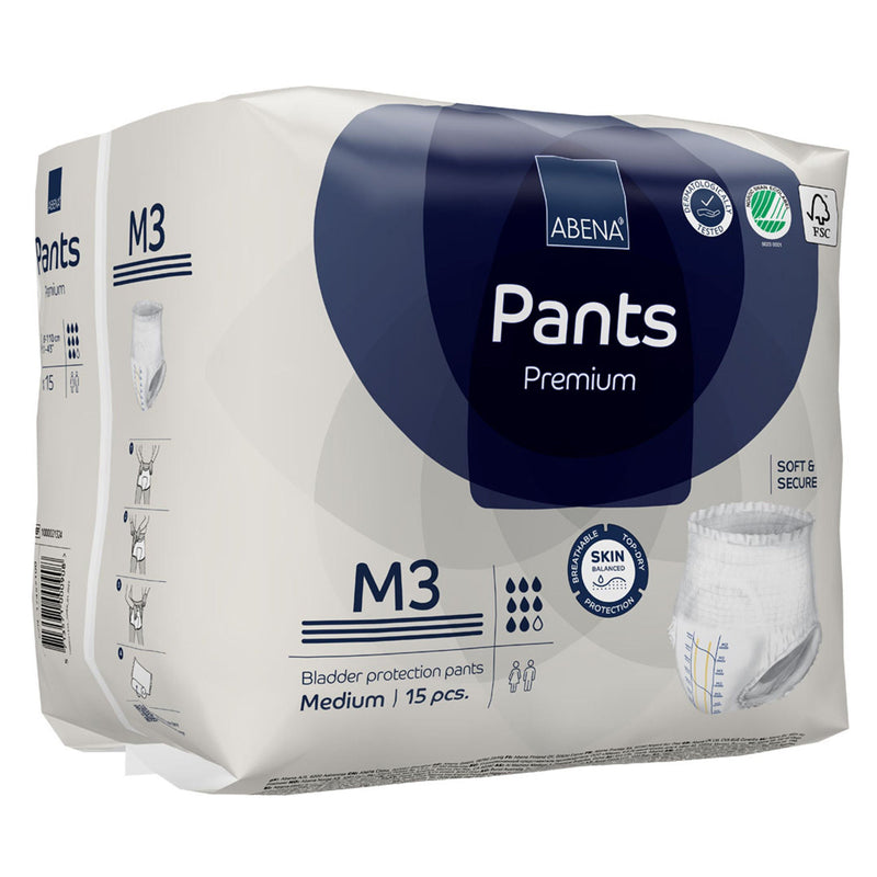 Abena Premium Pants M3 Incontinence Brief, Medium (Case of 90)