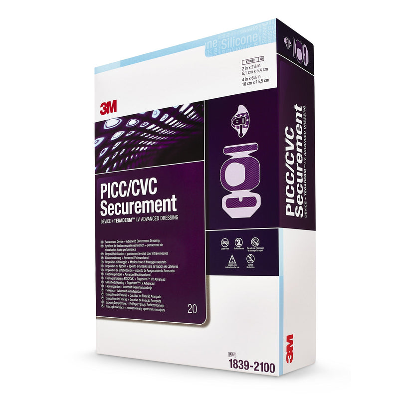 3M PICC/CVC Securement Device + Tegaderm IV Dressing, 6-1/8 x 4 Inch (Case of 80)