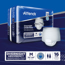 Attends Overnight Underwear with Extended Wear Protection, Medium (Case of 64)