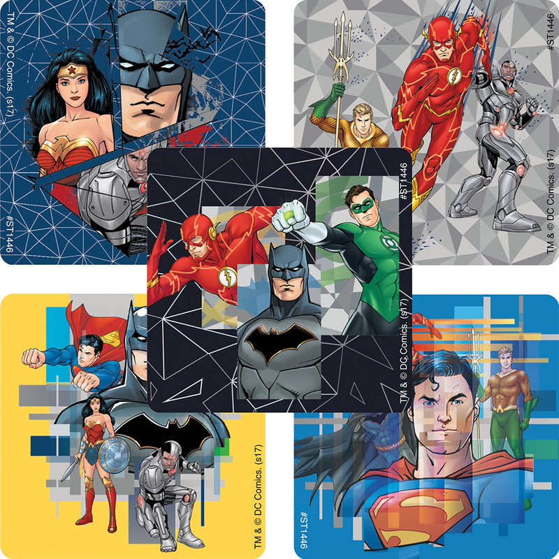 Sticker SmileMakers 100 per Roll Justice League 2-1/2 X 2-1/2 Inch