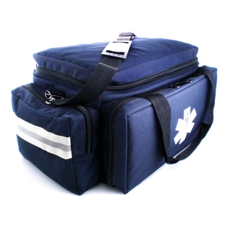 Trauma Bag MedSource Navy Blue Water Resistant Fabric 10-1/2 X 12 X 20 Inch (Each)
